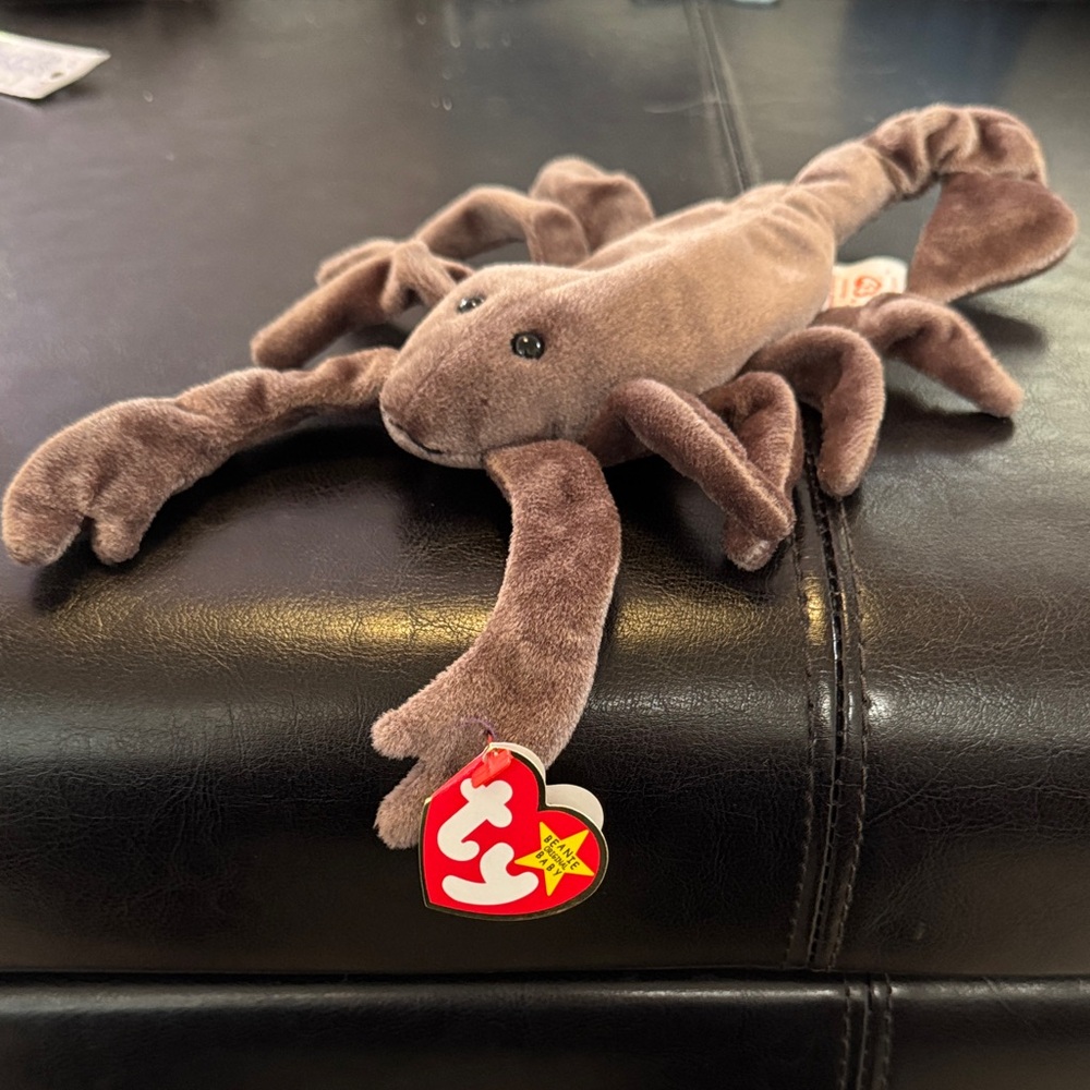 Ty Stinger Beanie Baby Plush Scorpion - Soft Brown